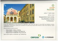 INAUGURAZIONE NUOVA CUCINA CASA RESIDENZA ANZIANI "S.DOMENICO"